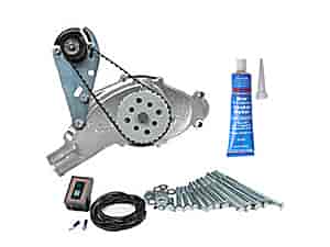 BB-Chevy Water Pump & Electric Drive Kit Includes 28% overdrive pulley for increased water flow