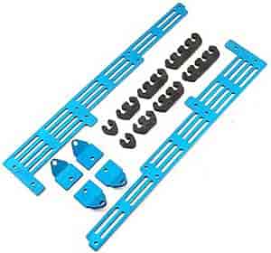 Wire Divider Brackets Anodized Blue