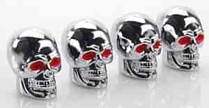 Valve Stem Caps Set of Four Skulls
