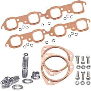 Copper Exhaust and Collector Gaskets with Stainless Steel Header Stud Kit BB-Chevy