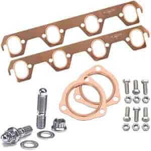 Copper Exhaust and Collector Gaskets with Stainless Steel Header Stud Kit SB-Ford