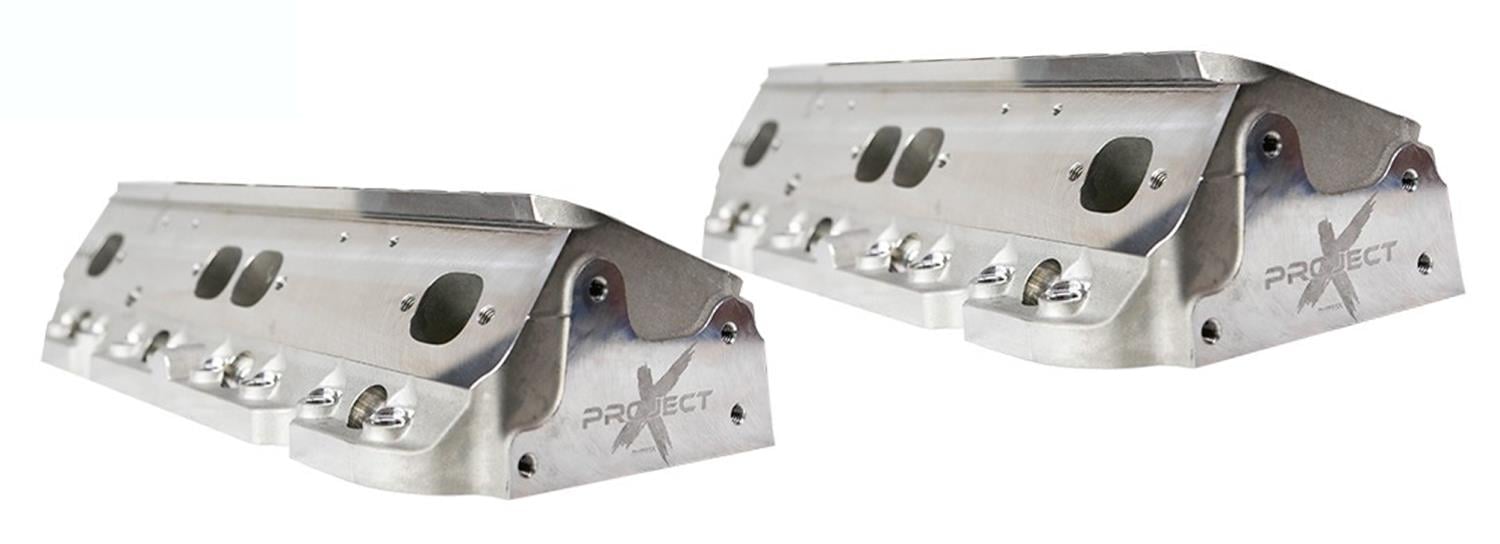 Project X Bare Aluminum Cylinder Heads for Small Block Chevy (215cc)