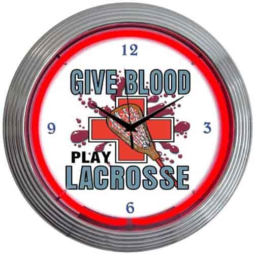 Lacrosse Neon Clock
