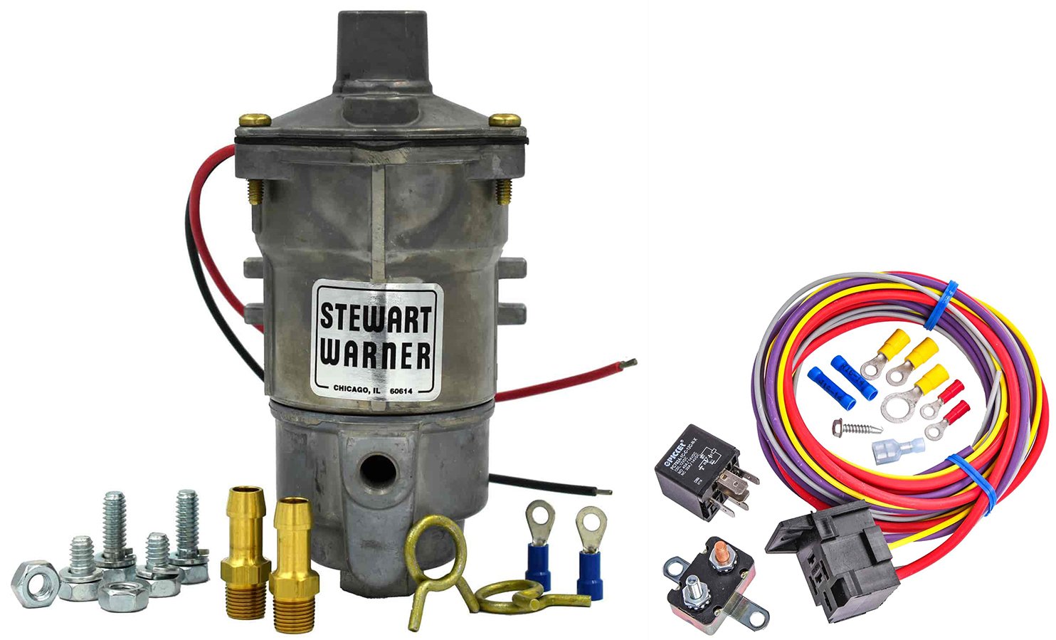 36 GPH Electric Fuel Pump, Wiring Harness and Relay Kit