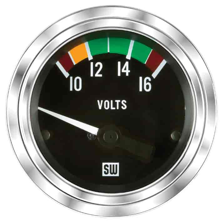 Deluxe-Series Voltmeter Gauge [Marine Version] 2-1/16 in. Diameter