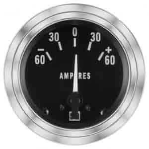 Deluxe-Series Ammeter Gauge, 2-1/16 in. Diameter, Electrical - Black Facedial
