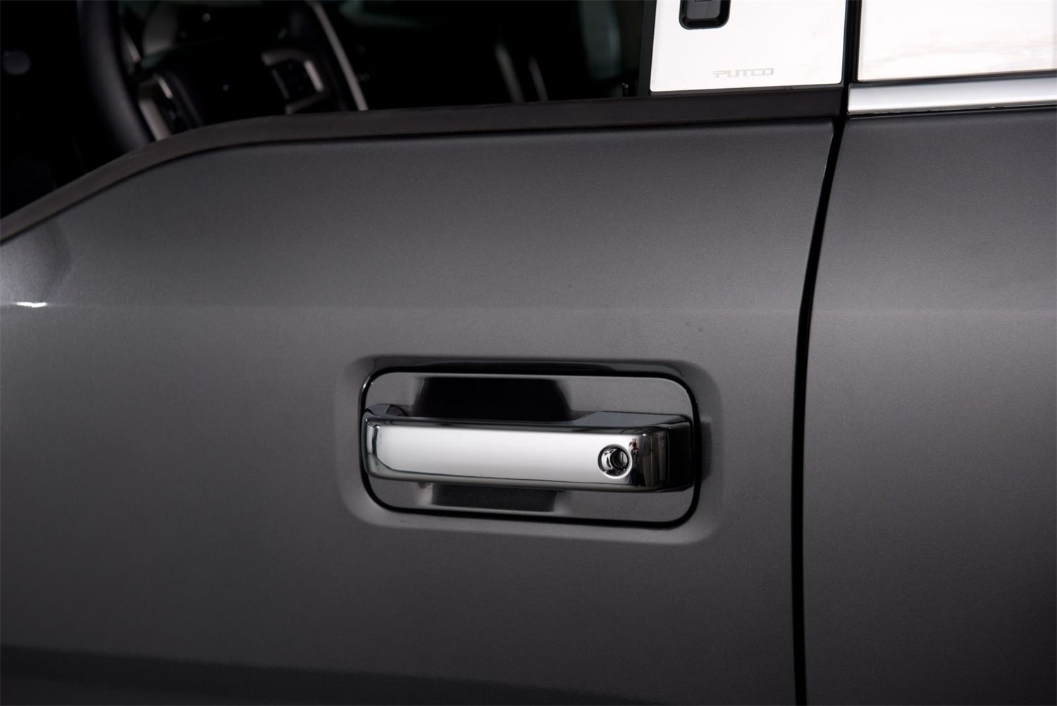Chrome Trim Ford F150-4 Door w/ Driver Keyhole covers functional sensors