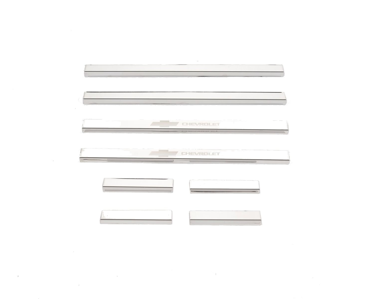 GM Licensed Products Door Sills Chevrolet Silverado LD-Double Cab with Chevrolet Etching 8 Pcs