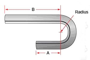 Mild Steel J-Bend Exhaust Tubing 18 Gauge