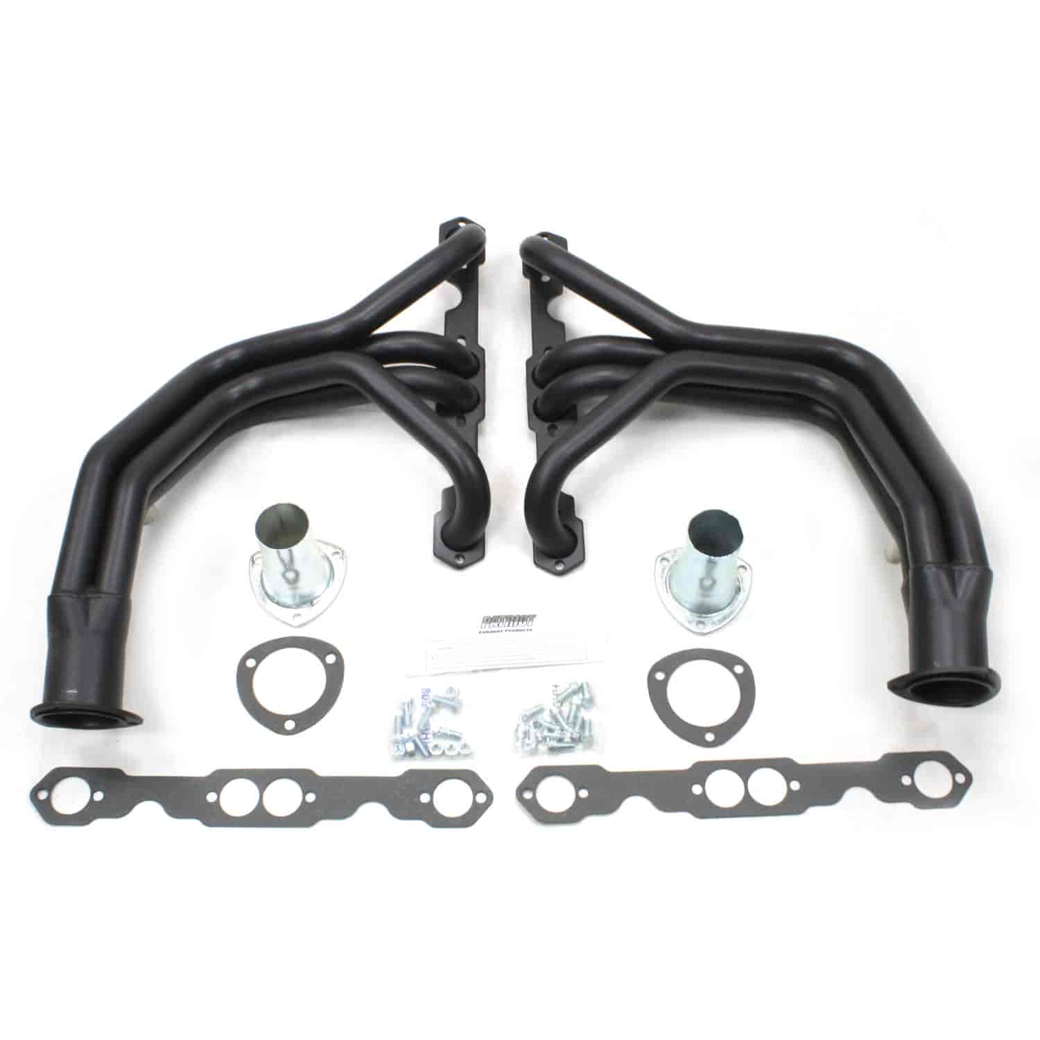 265-400 Small Block Header Chevy Engine on Ford Chassis Hi-Temp Black Coating