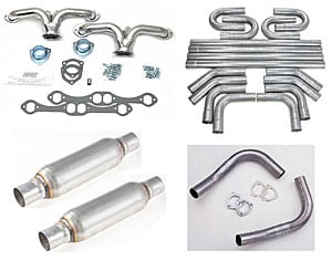 Universal Street Rod Exhaust System Small Block Chevy 265-400 Includes: