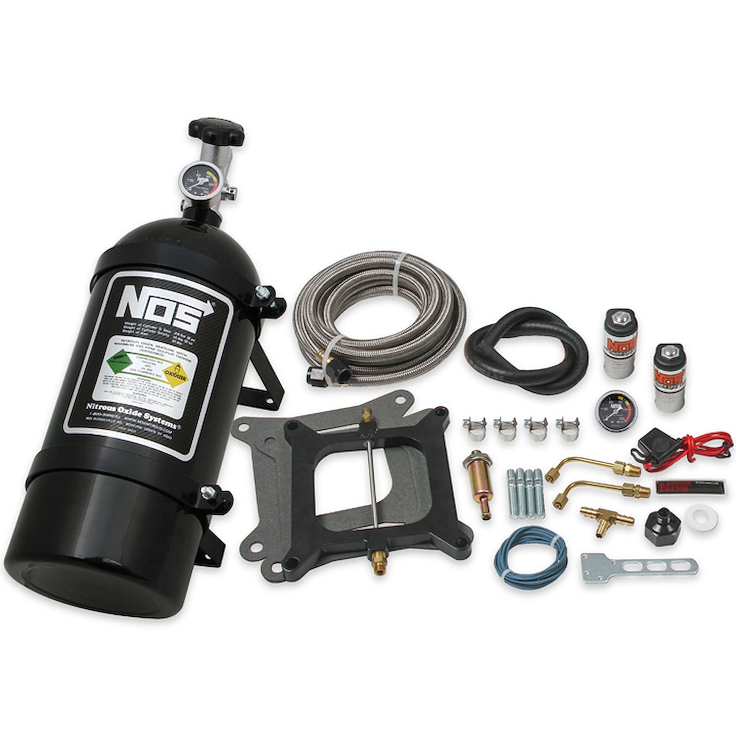 Powershot Nitrous System Kit Holley 4150 Square Bore and Edelbrock Carburetors [10 lb. Black Bottle]