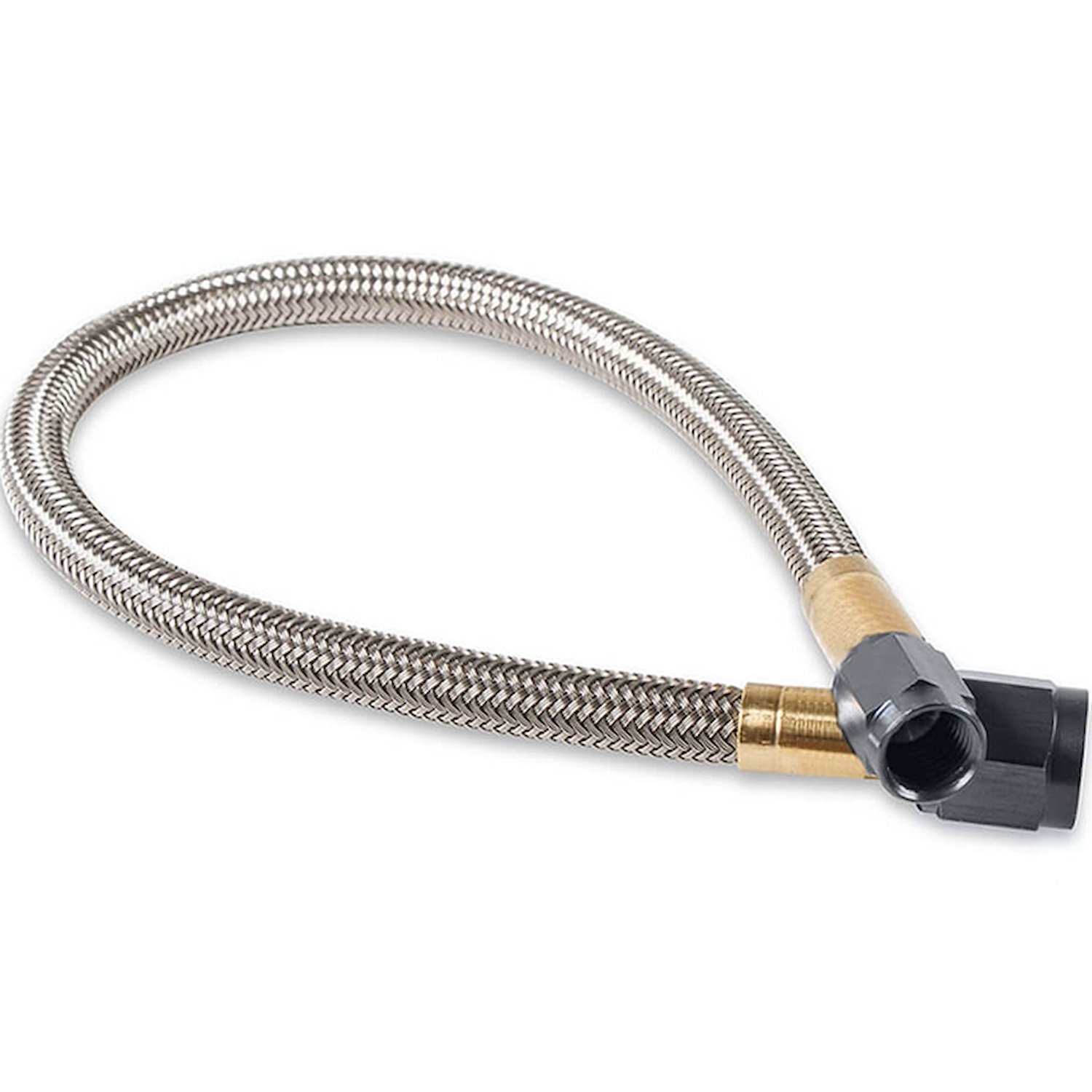 Stainless Steel PTFE Braided Hose with -6 AN to -6 AN Black Hose Ends