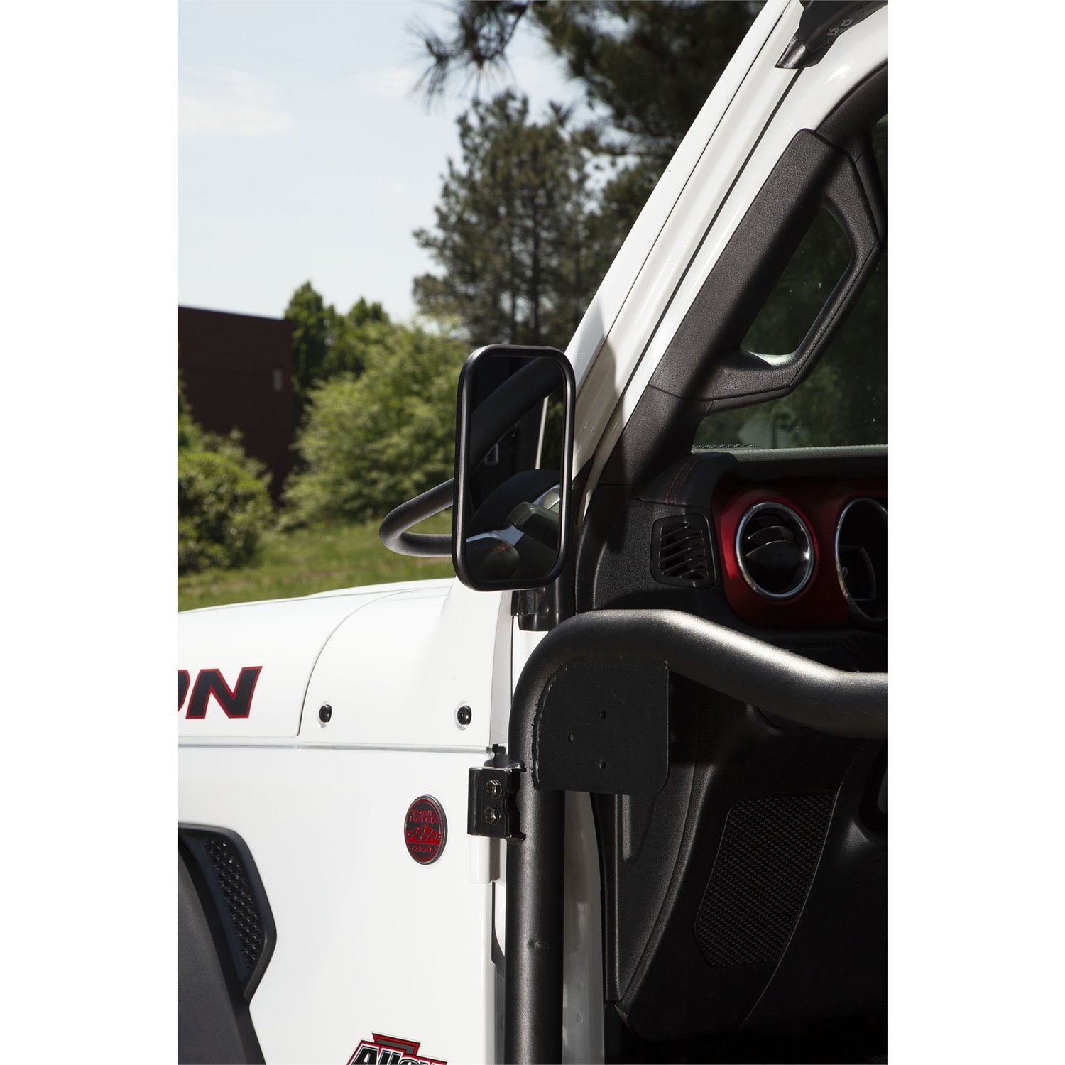 Rectangular Trail Mirror Kit for 2018 Jeep Wrangler JL