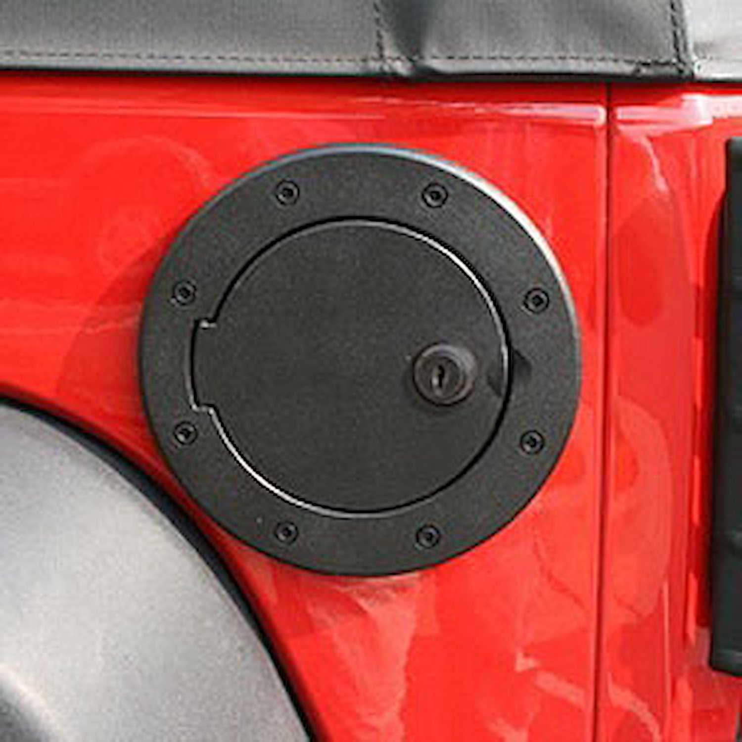Locking Aluminum Gas Cap Door for 2007-2018 Jeep Wrangler JK