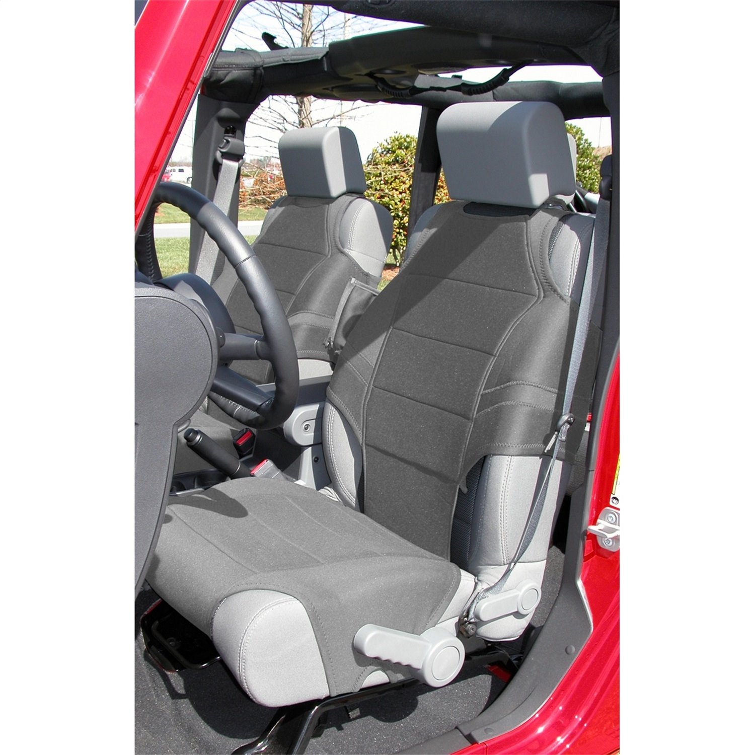 Gray Neoprene Seat Protector for 2007-2018 Jeep Wrangler JK & JL