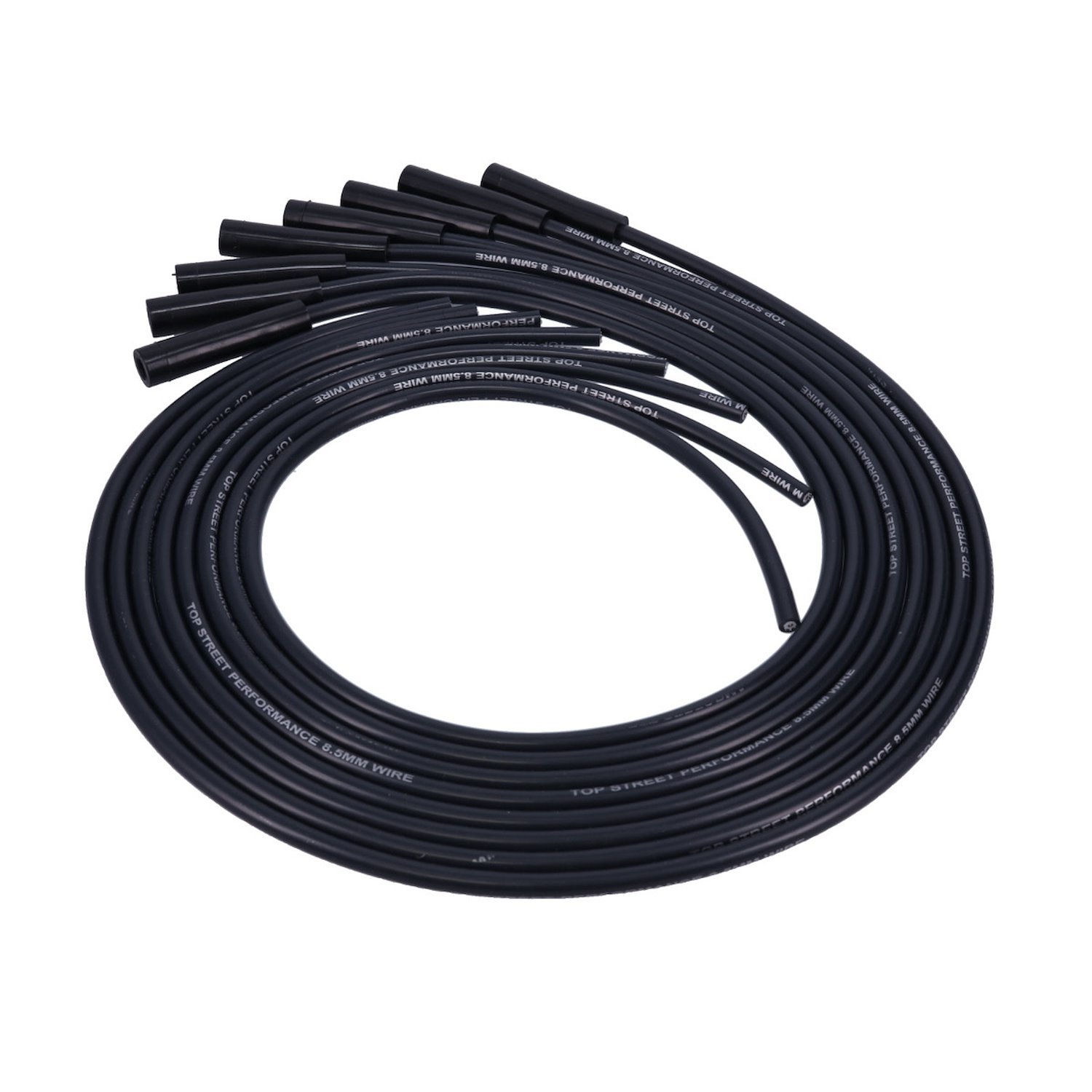 81025 LS/LT Universal Ignition Wires, 8.5mm Black, Straight Black Plug Boots