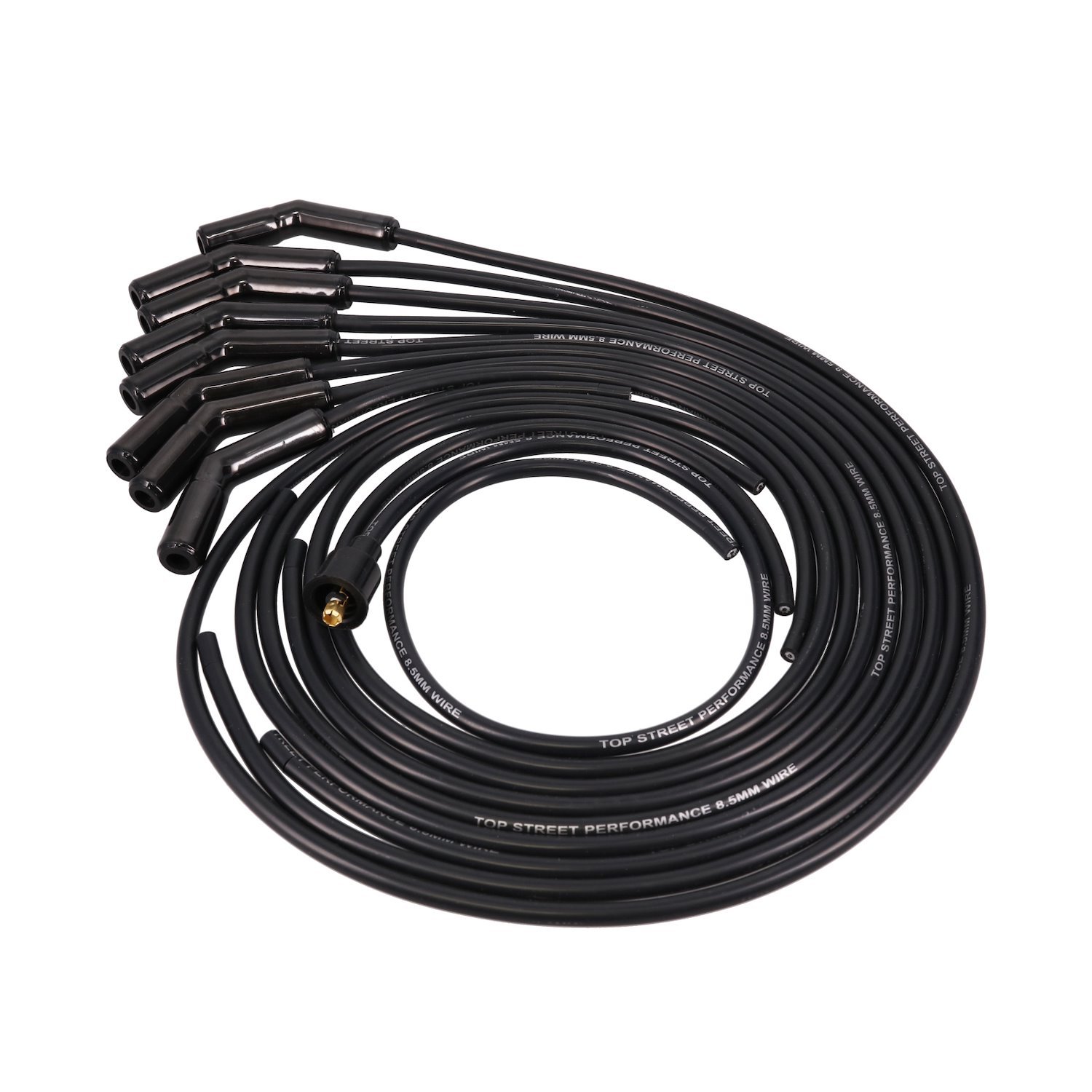 85035BCE Universal Ignition Wires, 8.5mm Black, 135 Deg. Black Ceramic Plug Boots