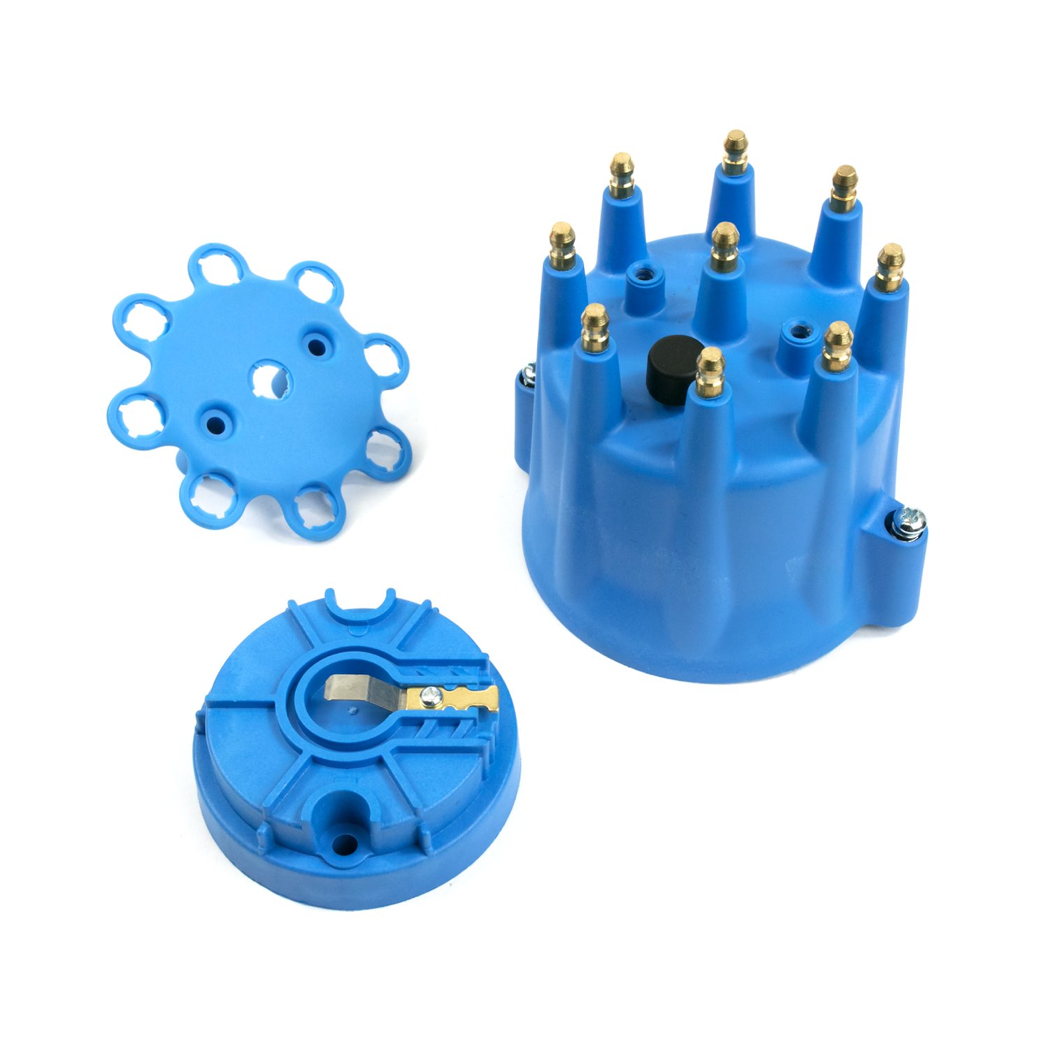 JM6973BL Pro Series Distributor Cap and Rotor Kit, 8 Cylinder Male, Blue