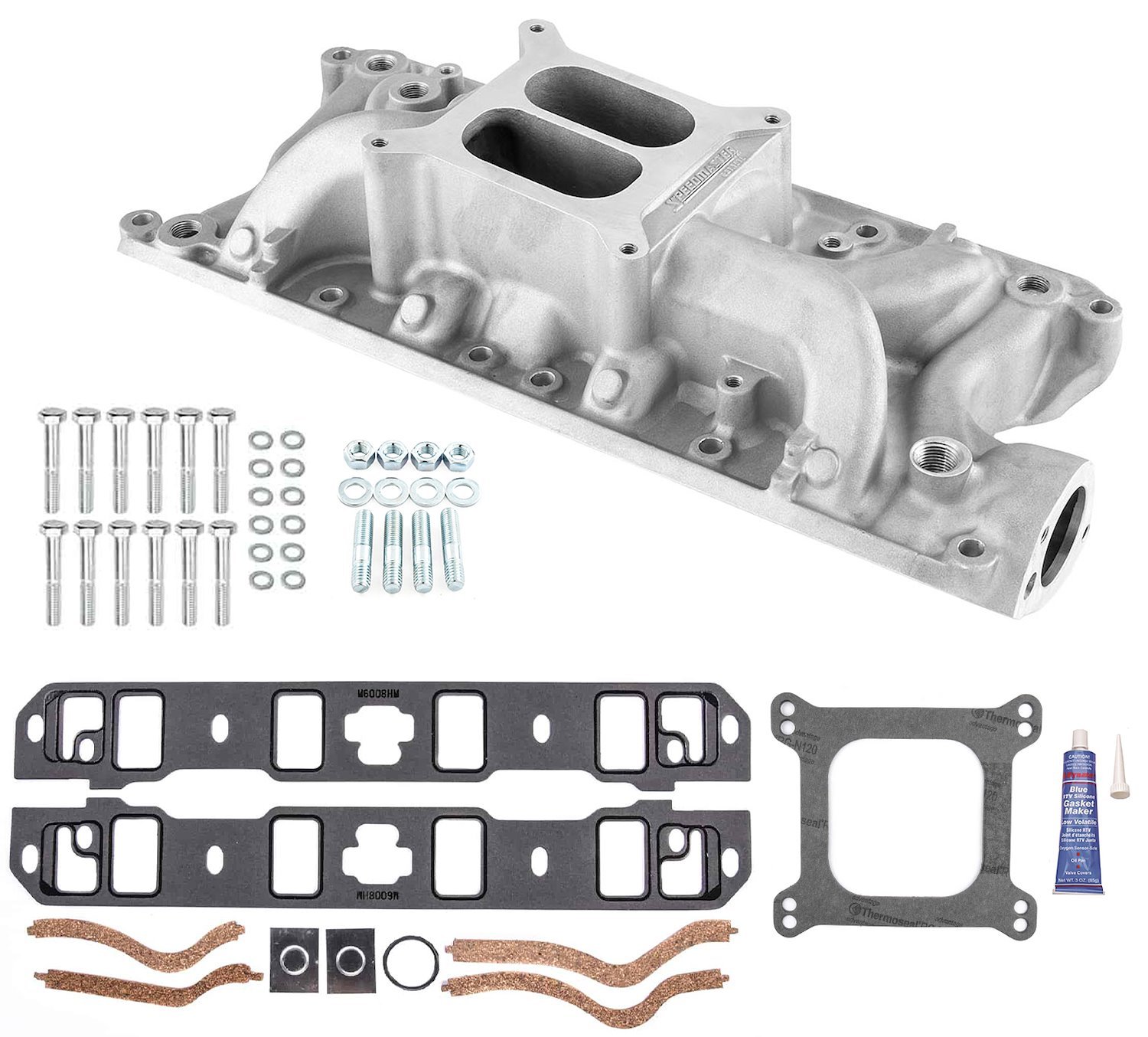 LowRise Intake Manifold Kit Small Block Ford 260/289/302W [Satin Finish]