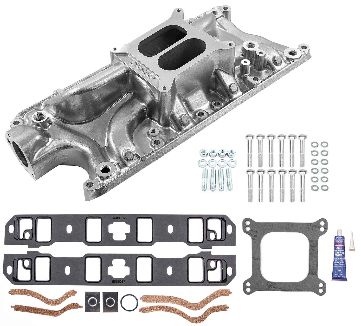 LowRise Intake Manifold Kit Small Block Ford 260/289/302W [Machine Polished Finish]