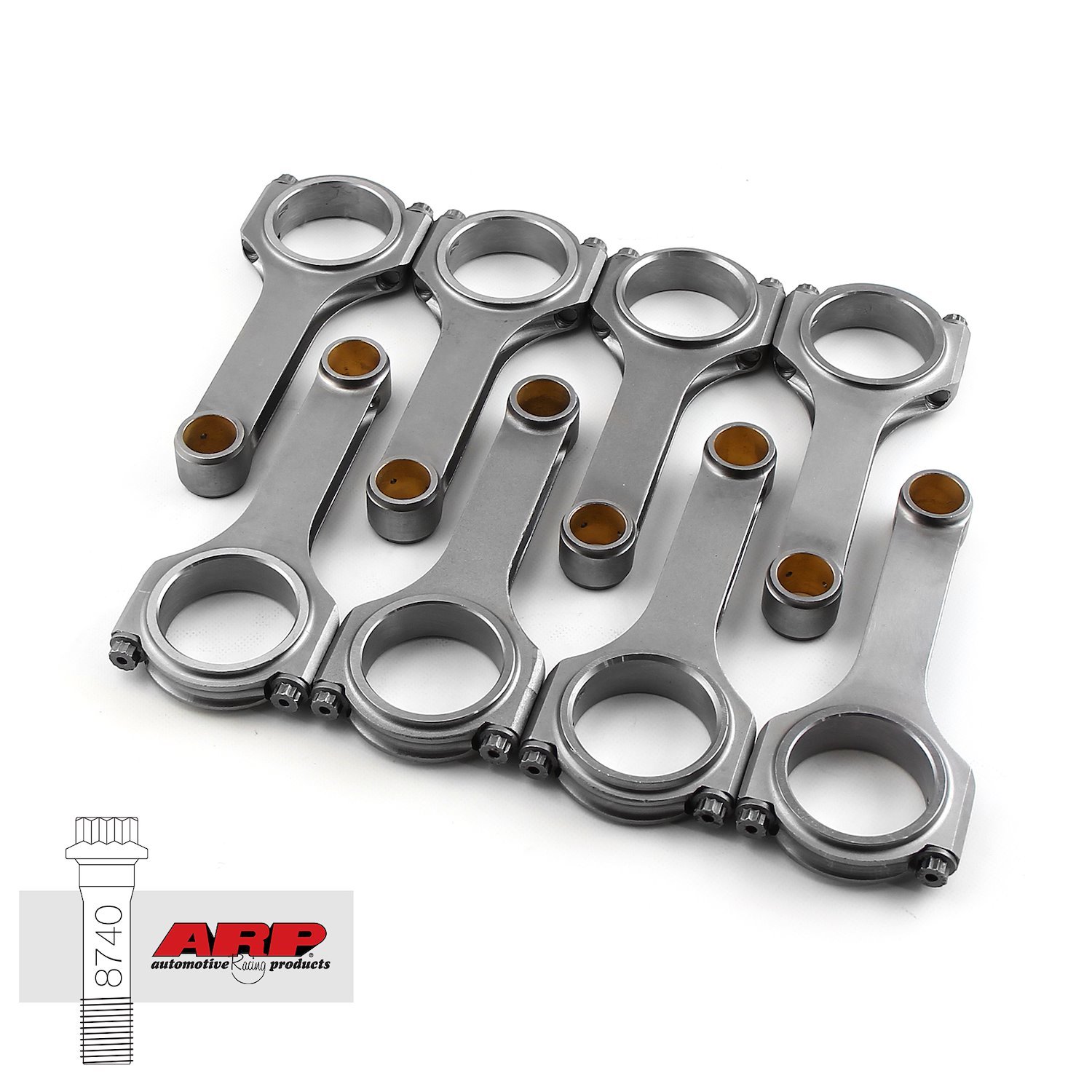 H BEAM 5.090 2.123 .912 4340 CONNECTING RODS FORD 302 WINDSOR W/ ARP 8740