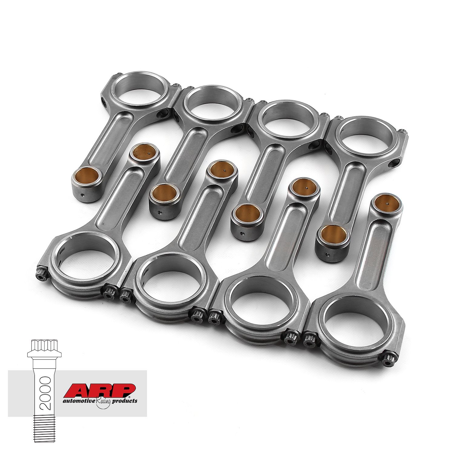 I BEAM PRO 5.090 2.123 .912 4340 CONNECTING RODS FORD 302 WINDSOR W/ ARP 2000