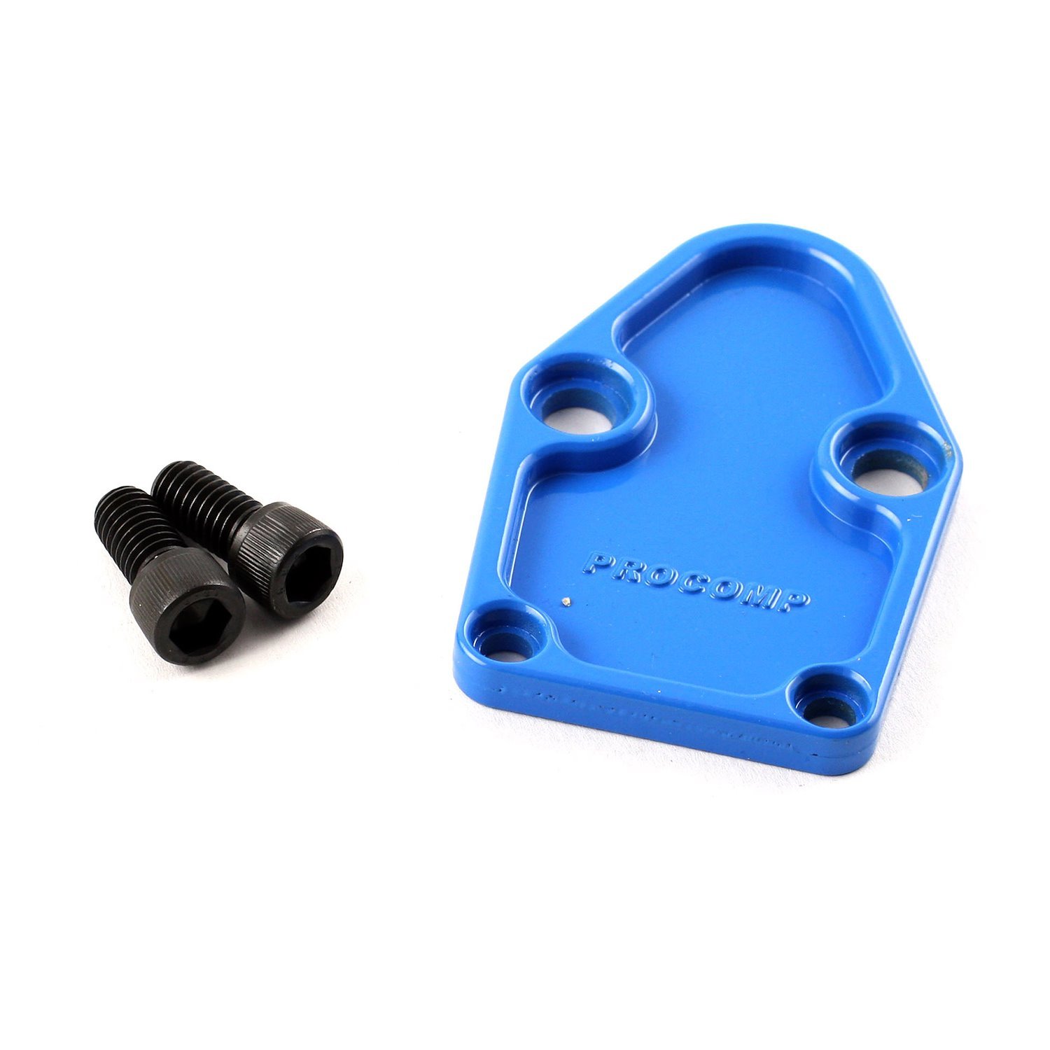 PCE140.1001.03 Fuel Pump Block Off Plate [Small Block Chevy, Blue]