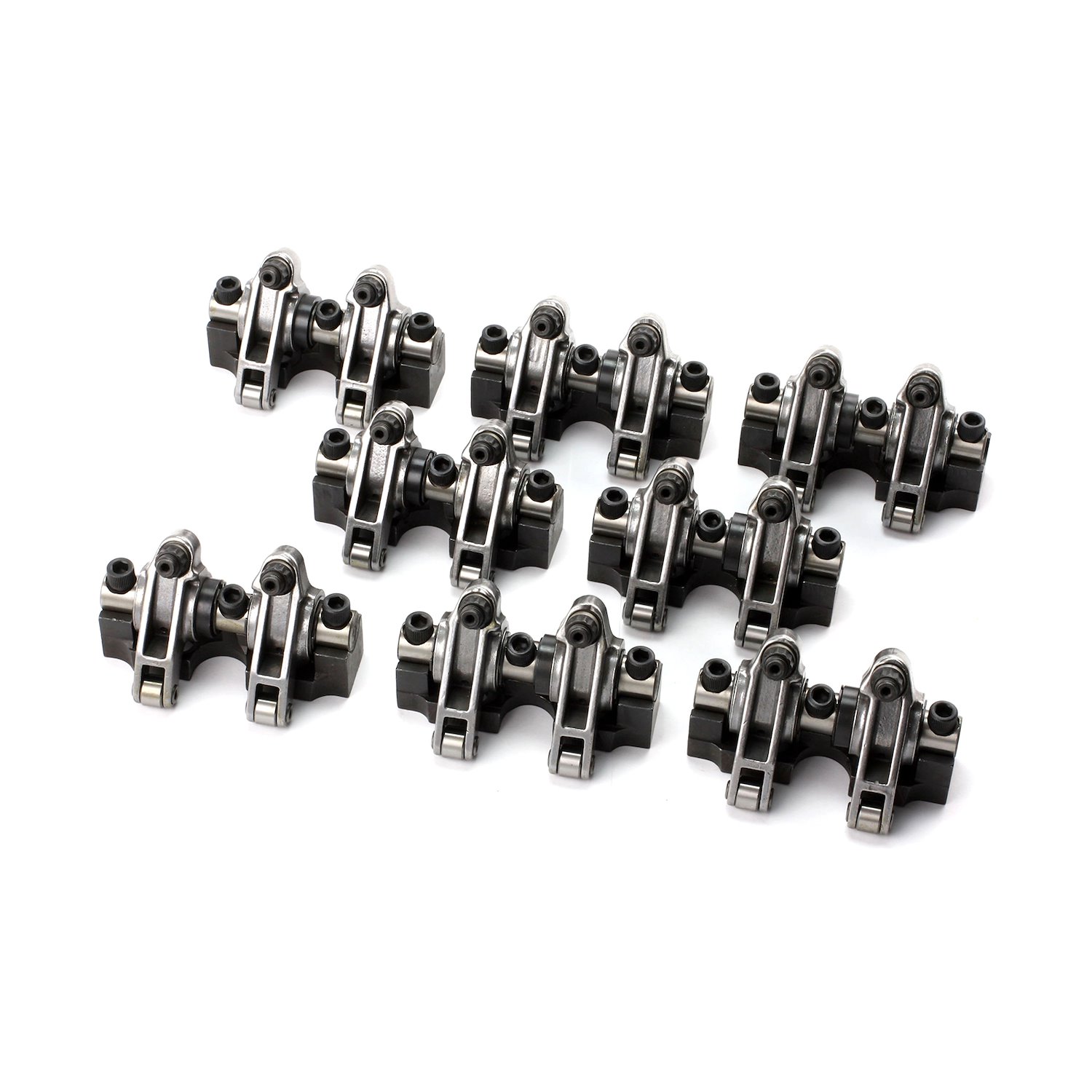 SB CHEV 1.6 - 0.100 OFFSET STAINLESS STEEL SHAFT MOUNT ROLLER ROCKERS