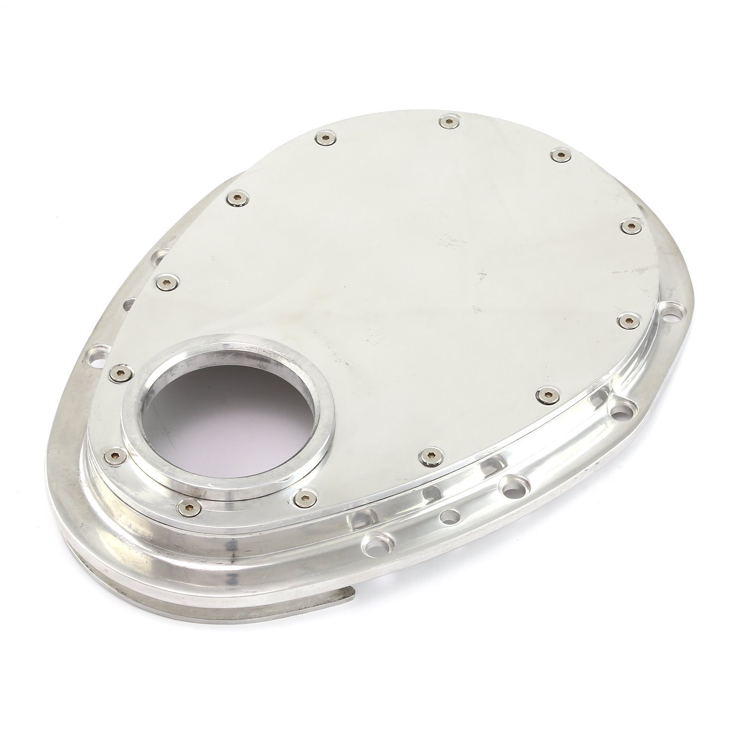 Polished Aluminum 2-Piece Timing Chain Cover Small Block Chevy 283/350/400
