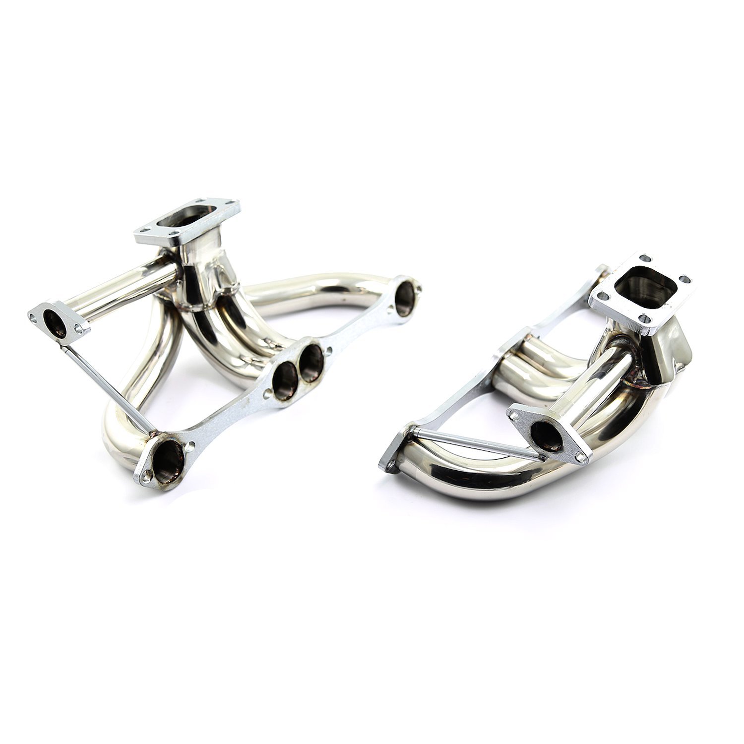 Dual Turbo T3 Exhaust Headers Small Block Chevy 350