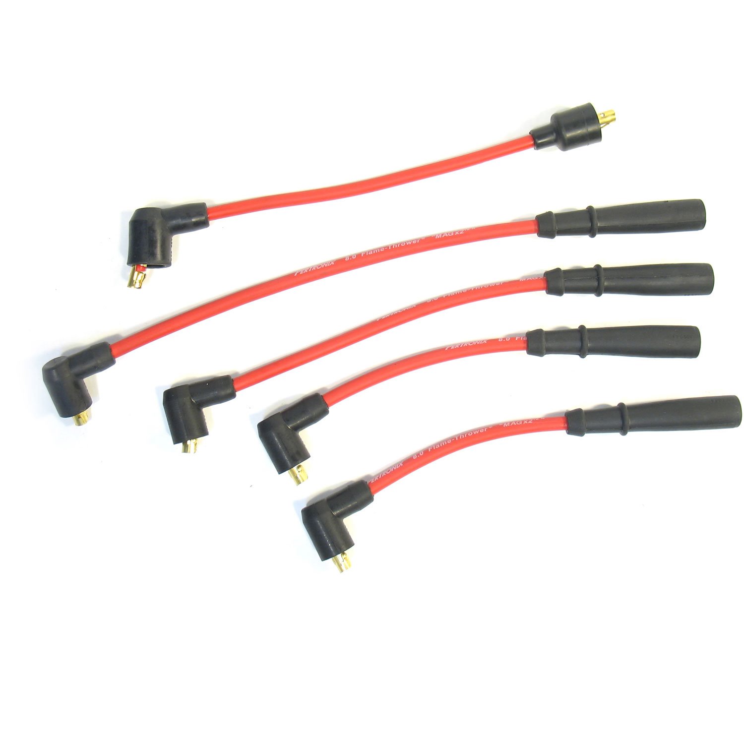 PerTronix 804413 Flame-Thrower Spark Plug Wires 4 cyl 8mm Triumph Red