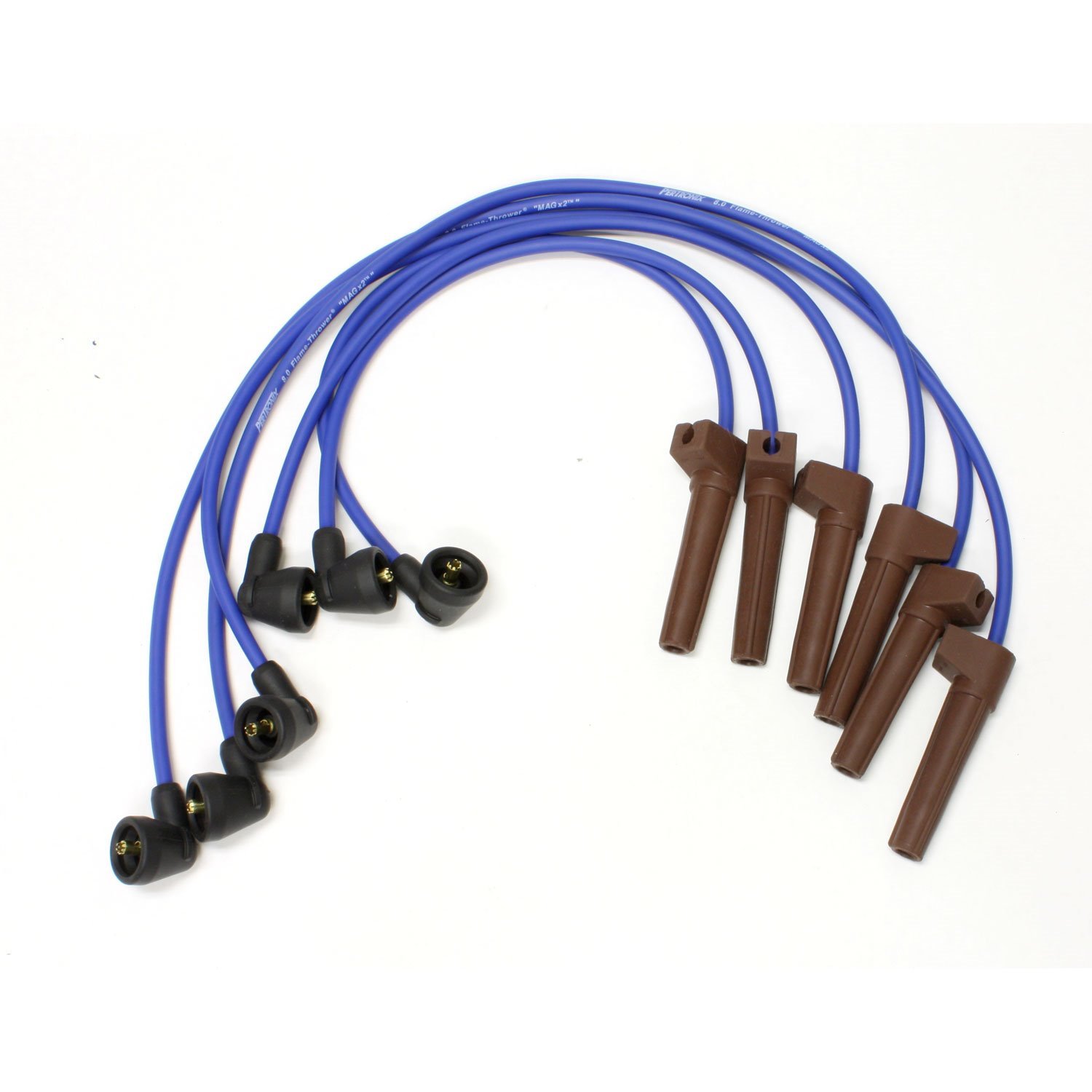 PerTronix 806326 Flame-Thrower Spark Plug Wires 6 cyl Ford Custom Fit Blue