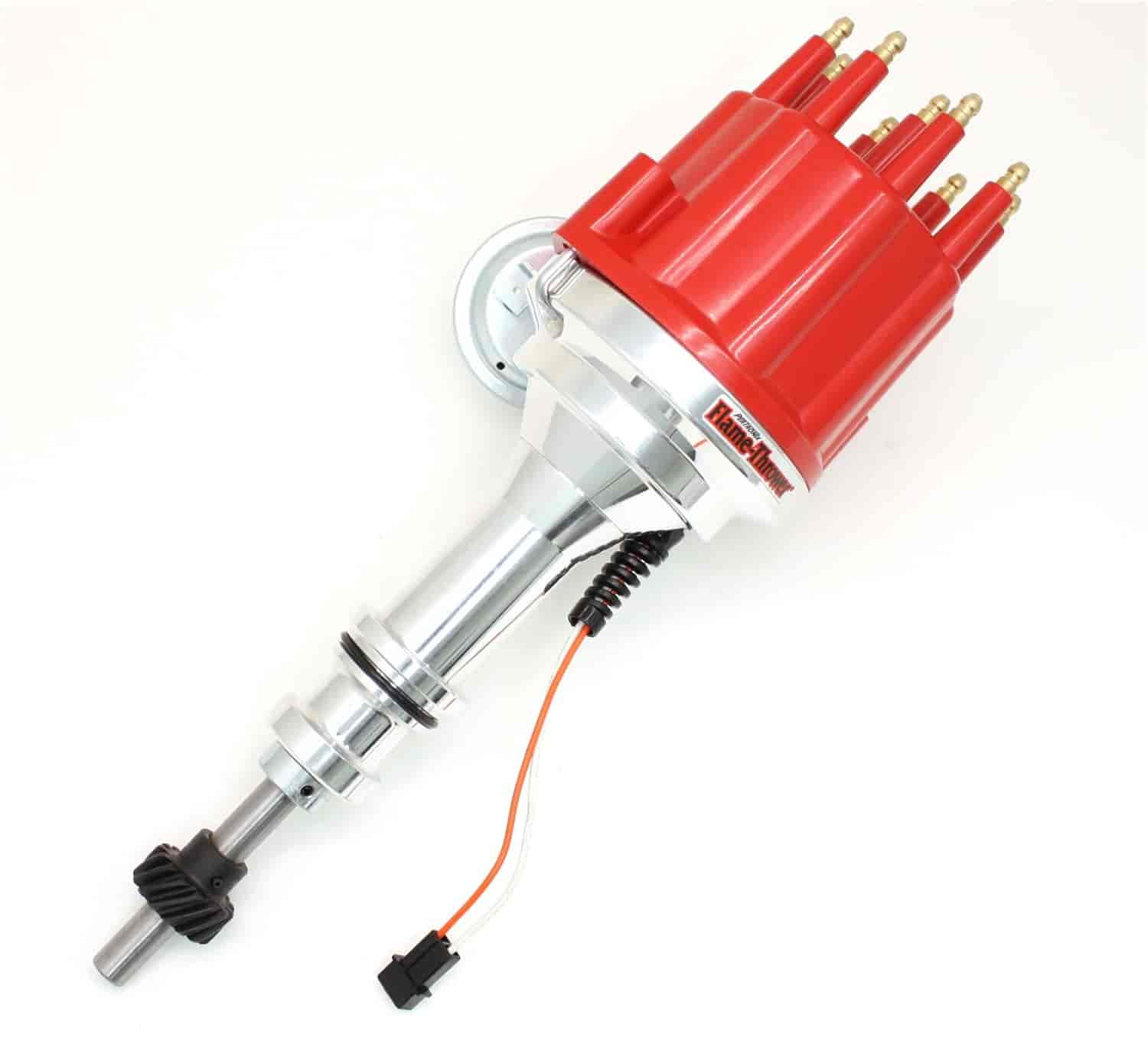 PerTronix D331711 Flame-Thrower Electronic Distributor Billet Magnetic Trigger Ford 351W Red Male Ca