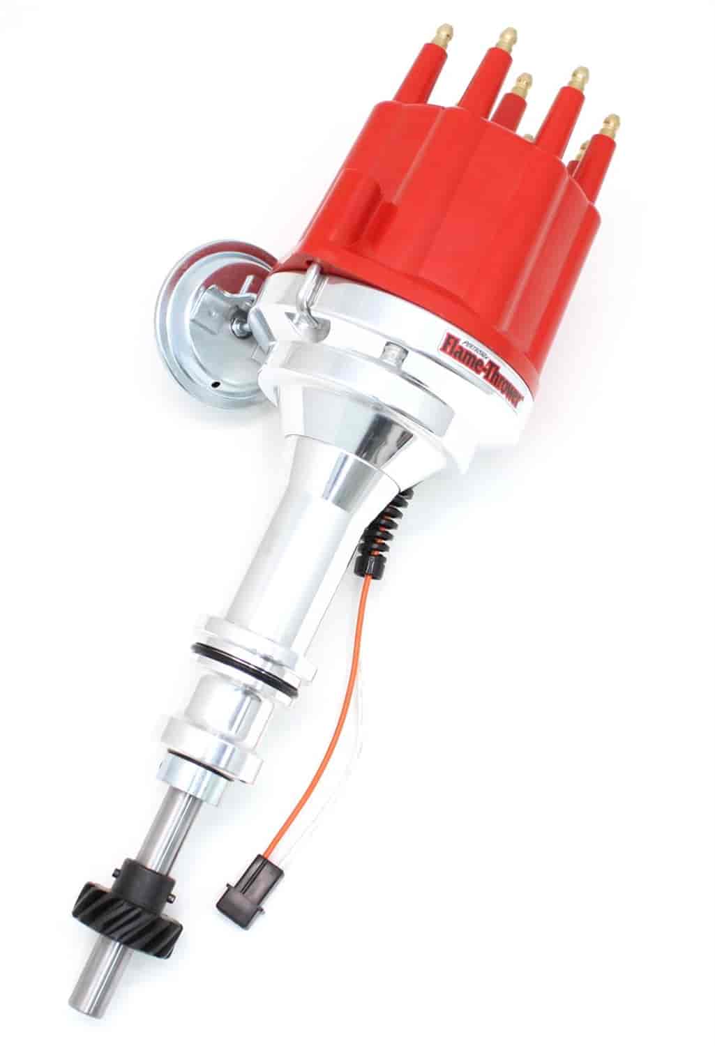 PerTronix D332711 Flame-Thrower Electronic Distributor Billet Magnetic Trigger Ford 351C-460 Red Mal