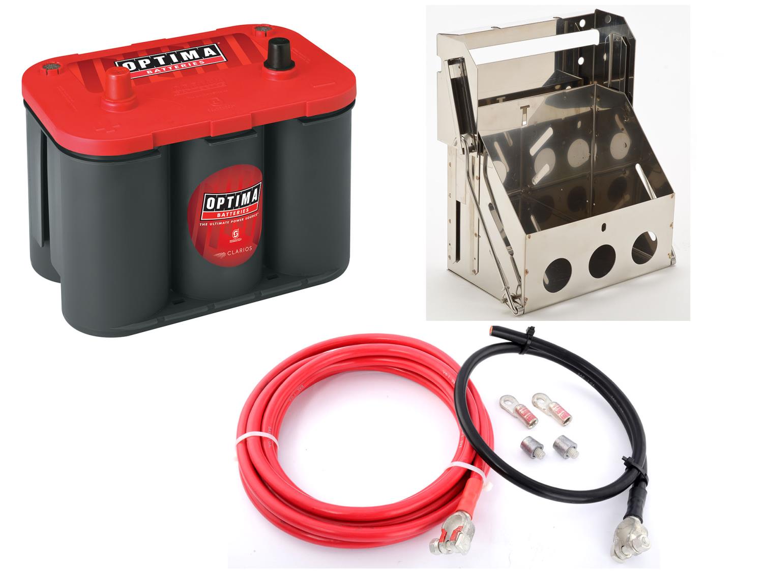 Red Top 12V Battery and Box Kit