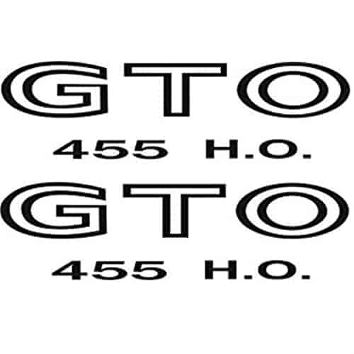 "GTO 455H.O." Fender Decal Kit for 1971-1972 Pontiac GTO