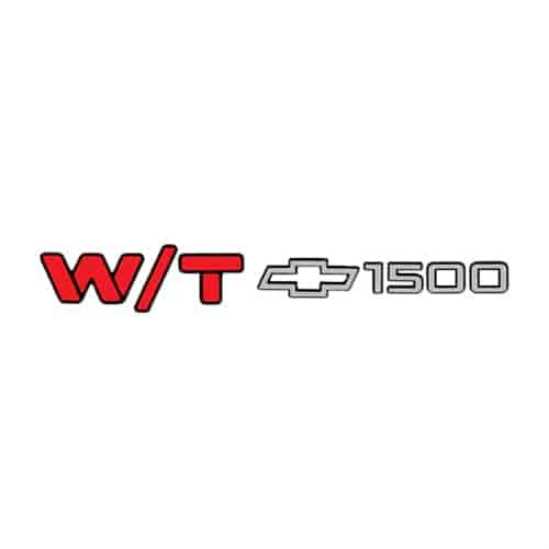 "W/T 1500" Decal for 1990-1998 Chevy W/T 1500 Work Truck