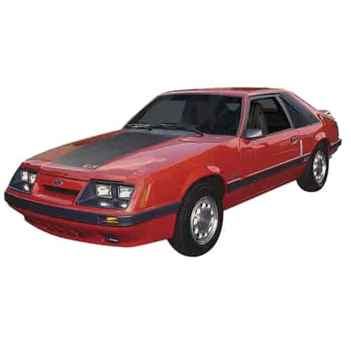 Hood Blackout and Deck Lid Decal Kit for 1985-1986 Mustang GT