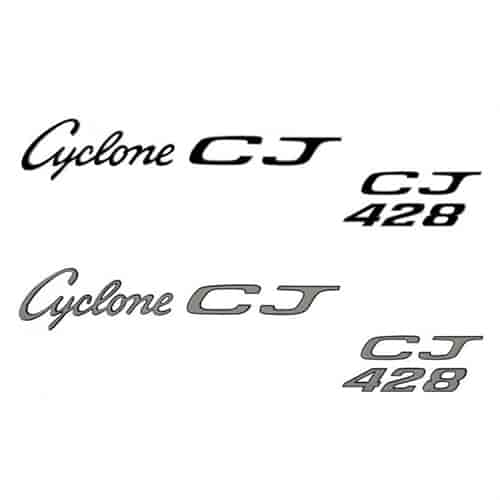 "CJ 428" and "Cyclone CJ" Decal Set for 1969 Mercury Cyclone