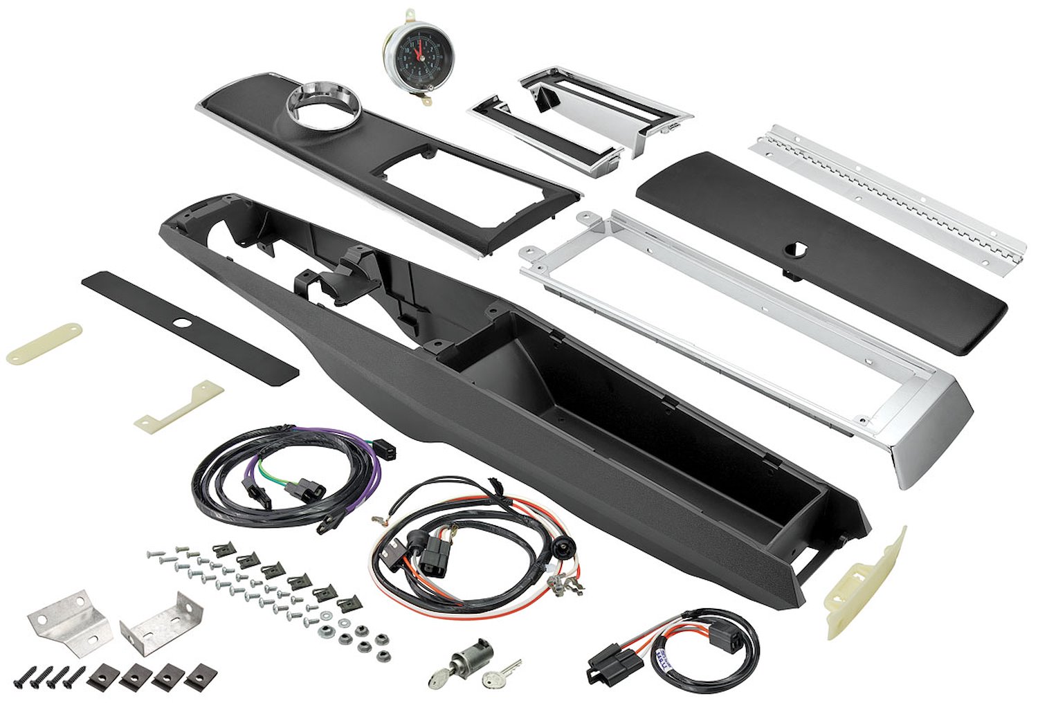 Console Kit for 1966 Chevelle/El Camino, Automatic, With Wiring & Clock