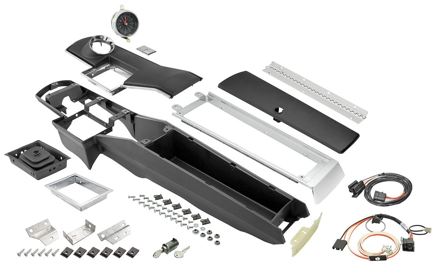 Console Kit for 1967 Chevelle/El Camino, 4 Speed, With Wiring & Clock
