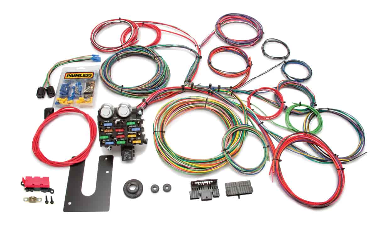 21-Circuit Classic Wire Harness - Universal - In-Dash Ignition Switch Connection - Customizable