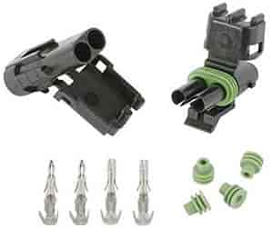 Weatherpack Connector Kit (1) Male, (1) Female, Terminals