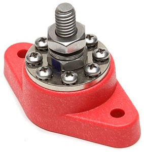 8-Point Distribution Block 3/8 in. Red