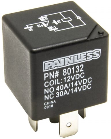 30 Amp Relay Single Pole/Double Throw - Diode Suppressed