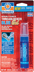 Blue Medium Strength Threadlocker Gel 10g Twist Applicator