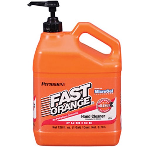 Fast Orange Fine Pumice Lotion Hand Cleaner 1 Gallon Bottle w/ Pump