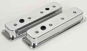 Die-Cast Aluminum Center Bolt Valve Covers for 1987-Up Small Block Chevy in Polished/Plain Finish