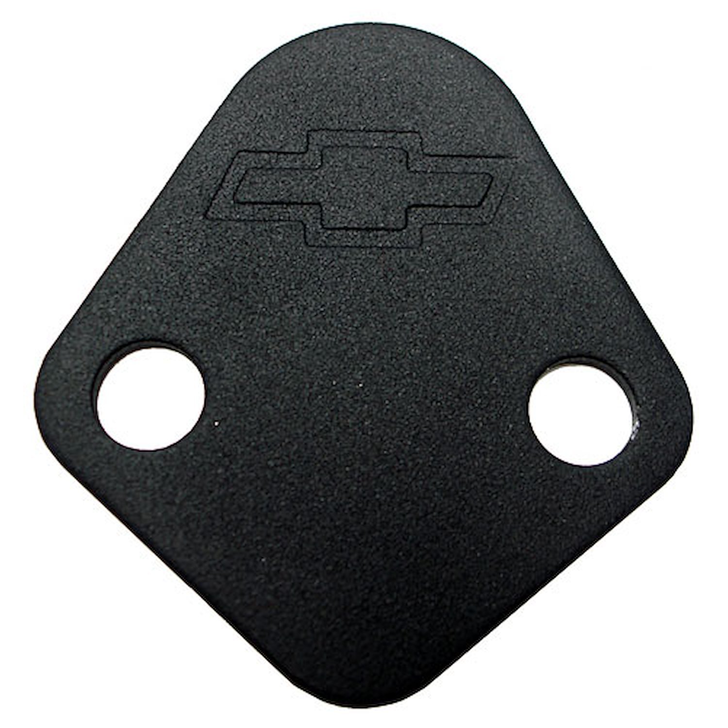 Bowtie Fuel Pump Block-Off Plate for Big Block Chevy in Black Crinkle